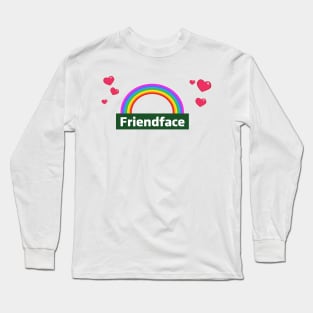 Friendface Rainbow and Hearts Long Sleeve T-Shirt